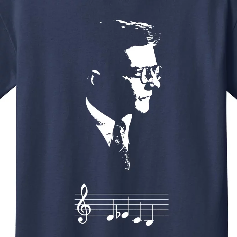 Dmitri Shostakovich Dsch Motif Musical Notes Kids T-Shirt