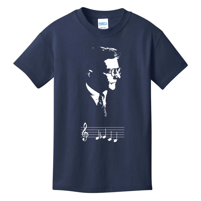 Dmitri Shostakovich Dsch Motif Musical Notes Kids T-Shirt