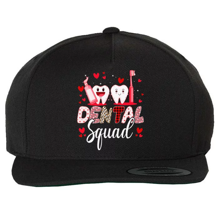 Dental Squad Dental Assistant Dentist Happy Valentine's Day Wool Snapback Cap