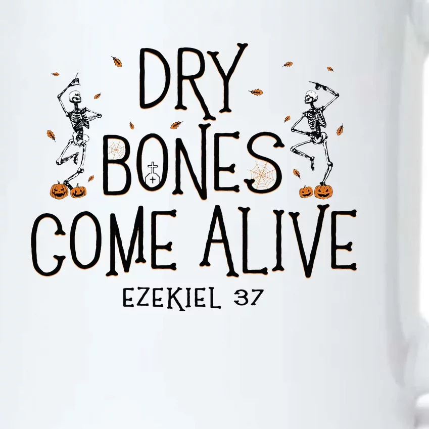 Dancing Skeleton Dry Bones Come Alive Halloween Christian Black Color Changing Mug