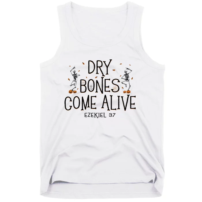 Dancing Skeleton Dry Bones Come Alive Halloween Christian Tank Top