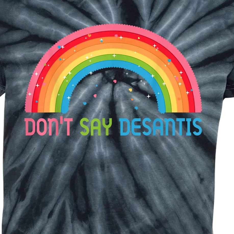 Dont Say DeSantis Florida Say Gay LGBTQ Pride Anti DeSantis Kids Tie-Dye T-Shirt