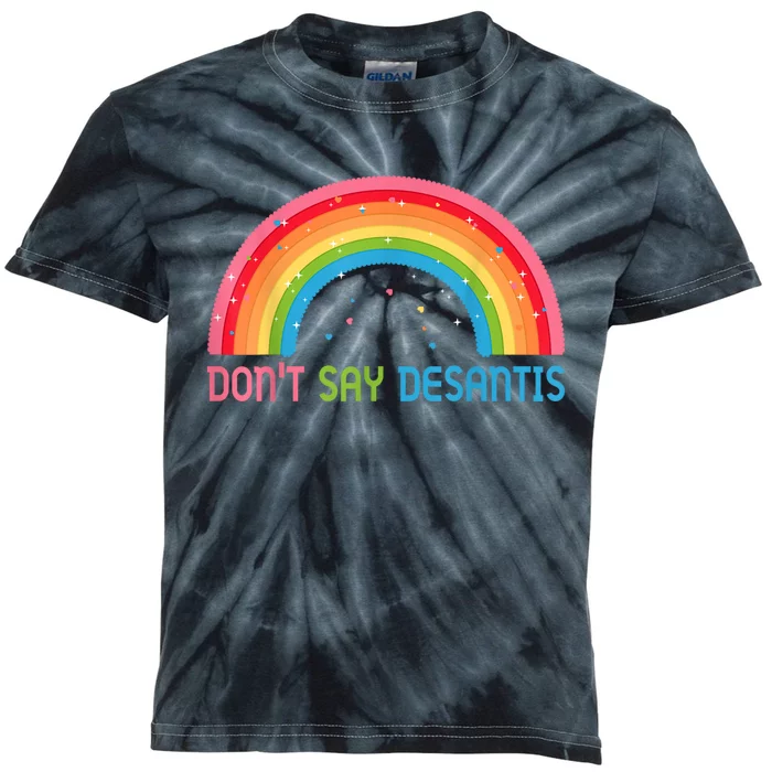 Dont Say DeSantis Florida Say Gay LGBTQ Pride Anti DeSantis Kids Tie-Dye T-Shirt