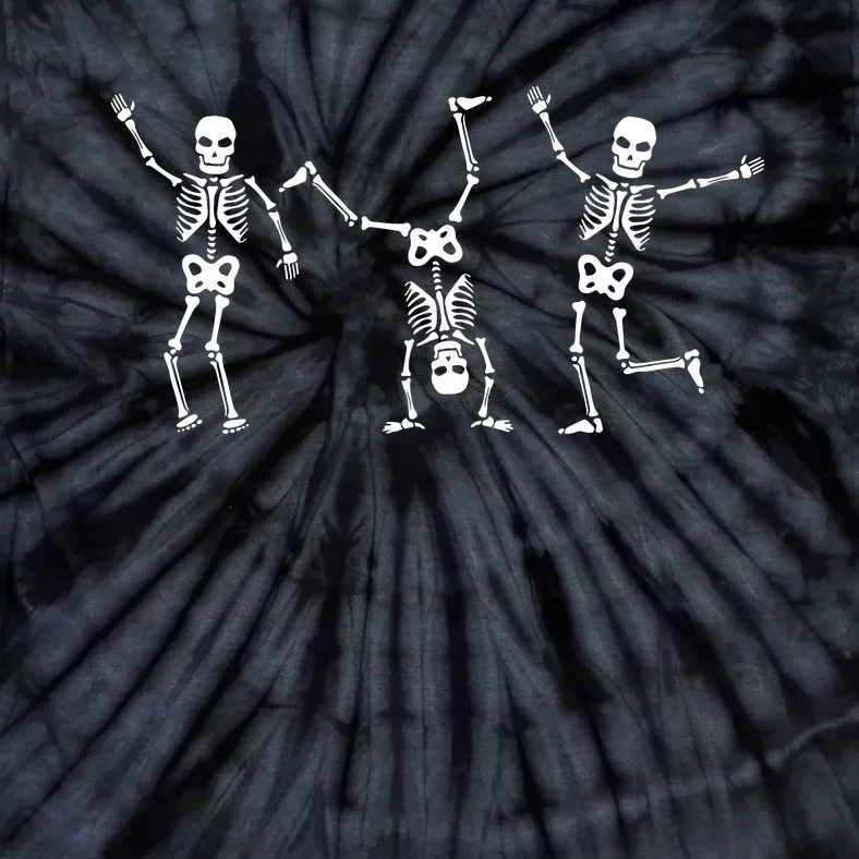 Dancing Skeleton Dance Challenge Halloween Scary Skeleton Tie-Dye T-Shirt