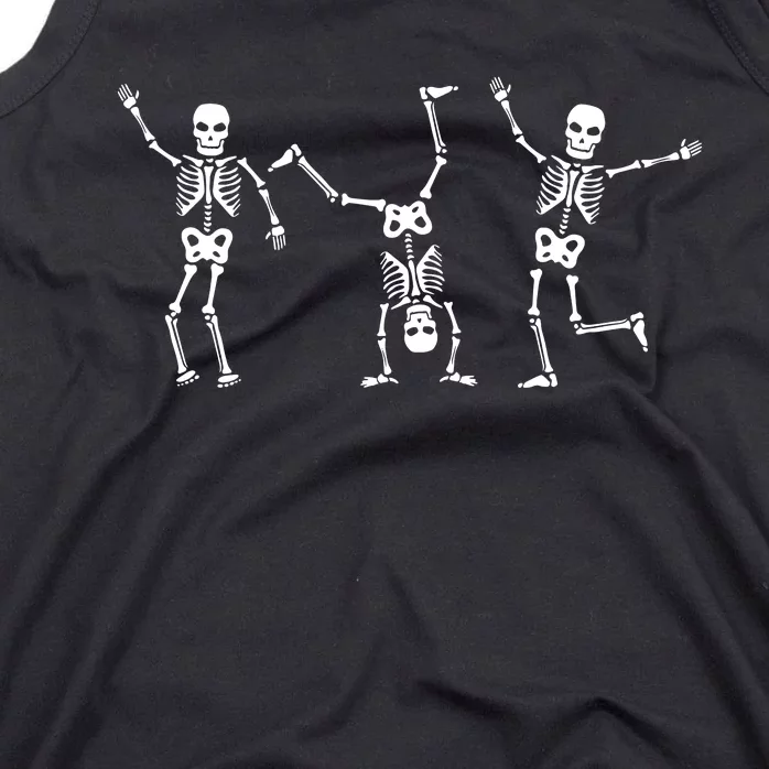 Dancing Skeleton Dance Challenge Halloween Scary Skeleton Tank Top