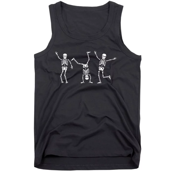 Dancing Skeleton Dance Challenge Halloween Scary Skeleton Tank Top