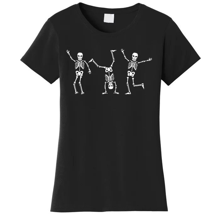 Dancing Skeleton Dance Challenge Halloween Scary Skeleton Women's T-Shirt