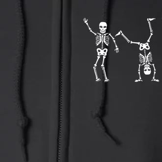 Dancing Skeleton Dance Challenge Halloween Scary Skeleton Full Zip Hoodie