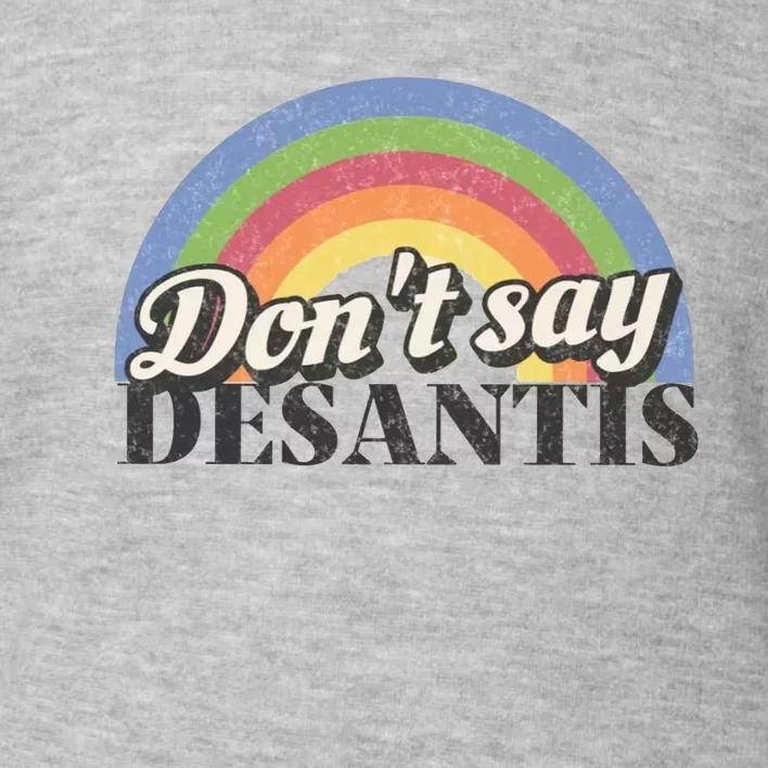 Don't Say DeSantis Rainbow Say Gay Graphic Toddler Sweatshirt