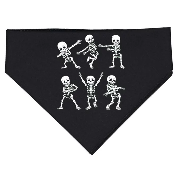 Dancing Skeletons Dance Challenge Girl Halloween USA-Made Doggie Bandana