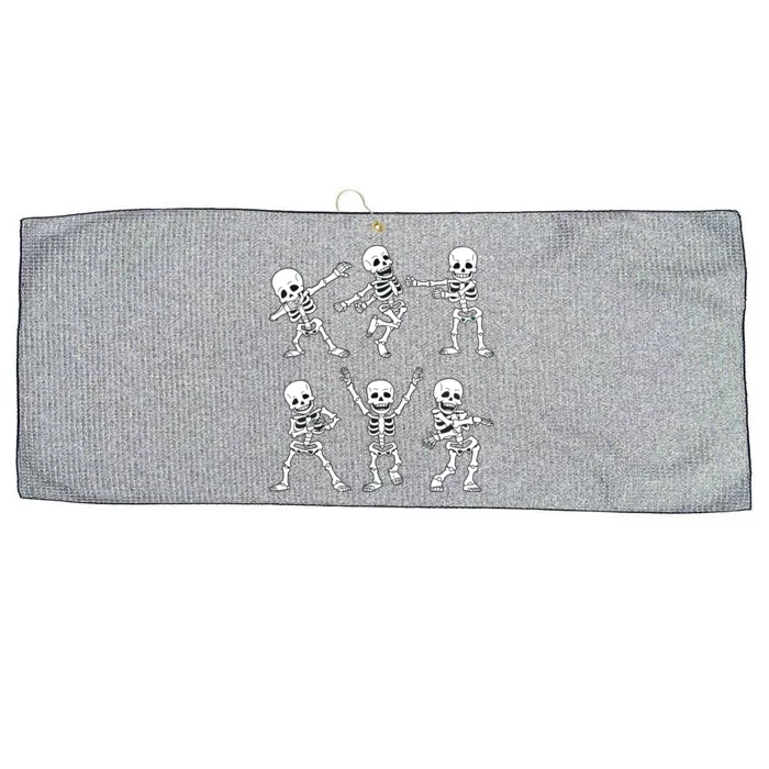 Dancing Skeletons Dance Challenge Girl Halloween Large Microfiber Waffle Golf Towel