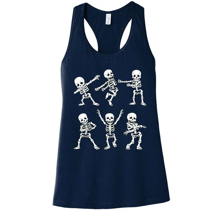 Dancing Skeletons Dance Challenge Girl Halloween Women's Racerback Tank