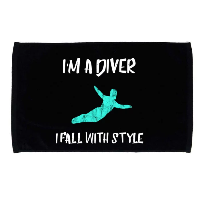 Diver Springboard Diving Platform Diving Aquatic Sport Great Gift Microfiber Hand Towel