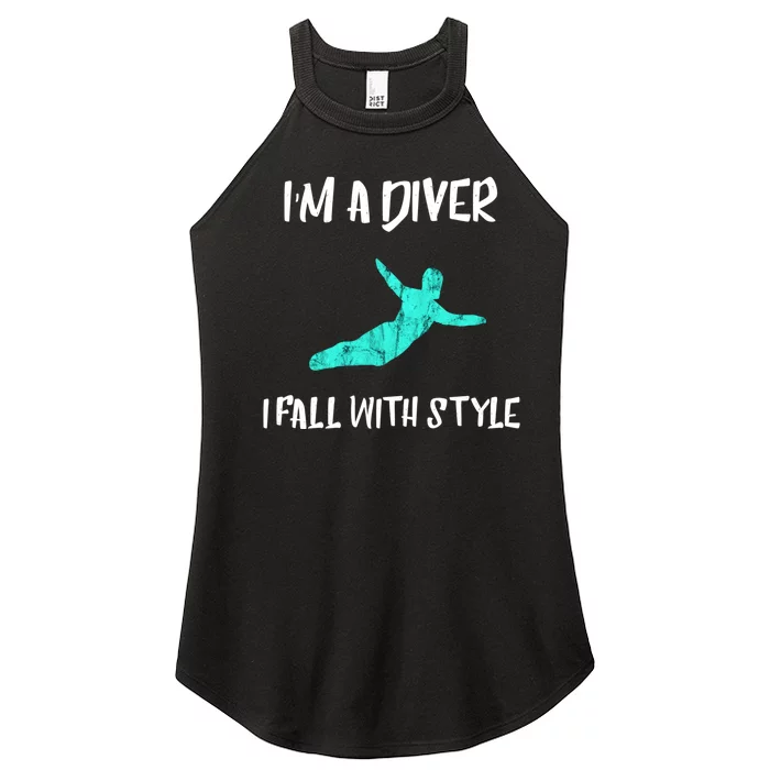 Diver Springboard Diving Platform Diving Aquatic Sport Great Gift Women’s Perfect Tri Rocker Tank