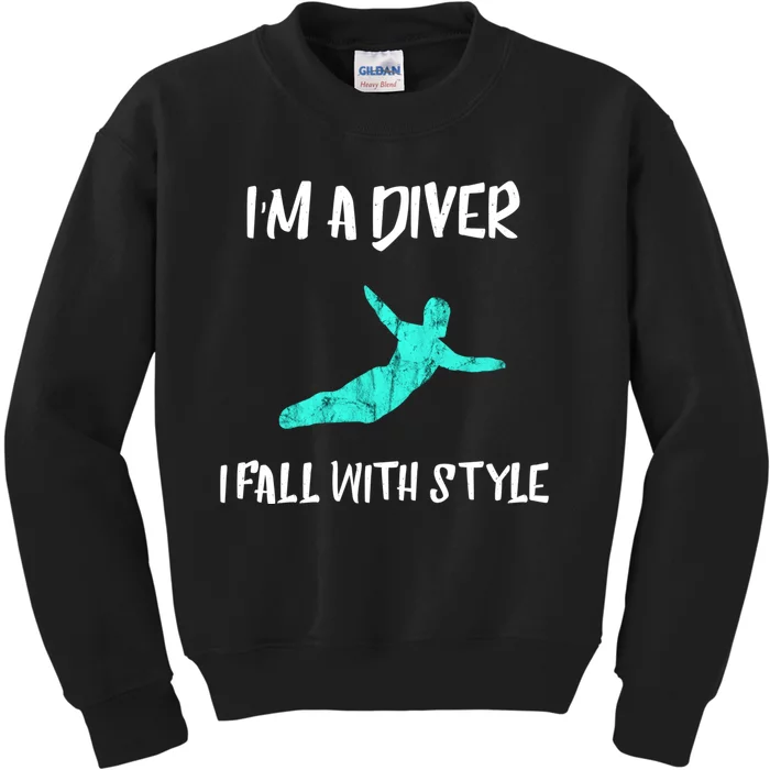 Diver Springboard Diving Platform Diving Aquatic Sport Great Gift Kids Sweatshirt