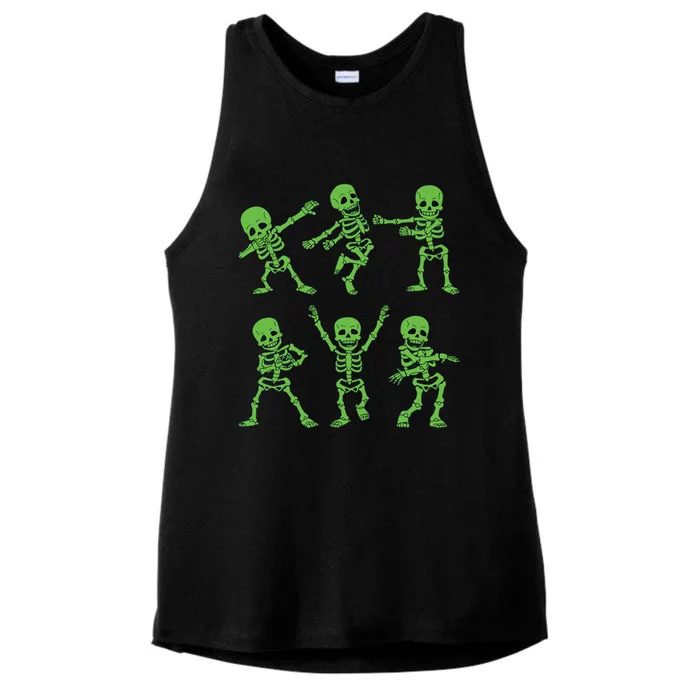 Dancing Skeletons Dance Challenge Girl Halloween Ladies Tri-Blend Wicking Tank