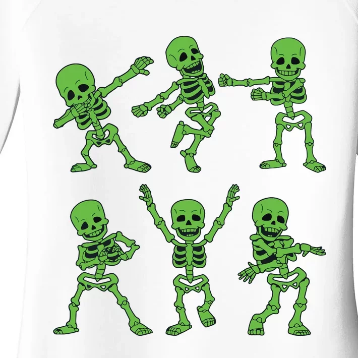 Dancing Skeletons Dance Challenge Girl Halloween Women's Perfect Tri Tunic Long Sleeve Shirt