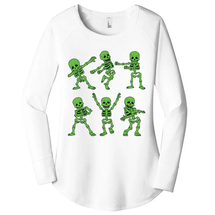 Dancing Skeletons Dance Challenge Girl Halloween Women's Perfect Tri Tunic Long Sleeve Shirt