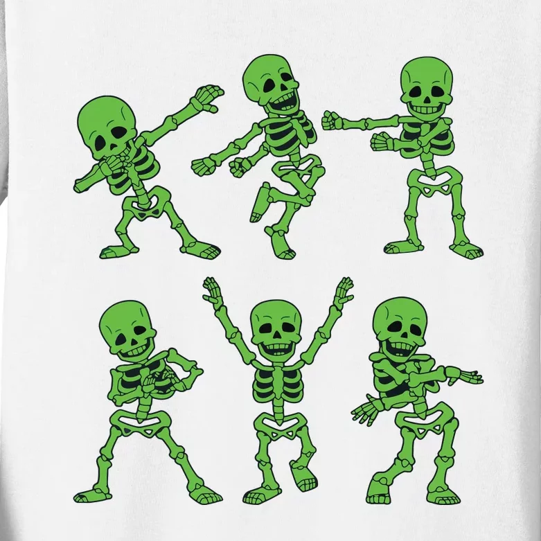 Dancing Skeletons Dance Challenge Girl Halloween Kids Long Sleeve Shirt