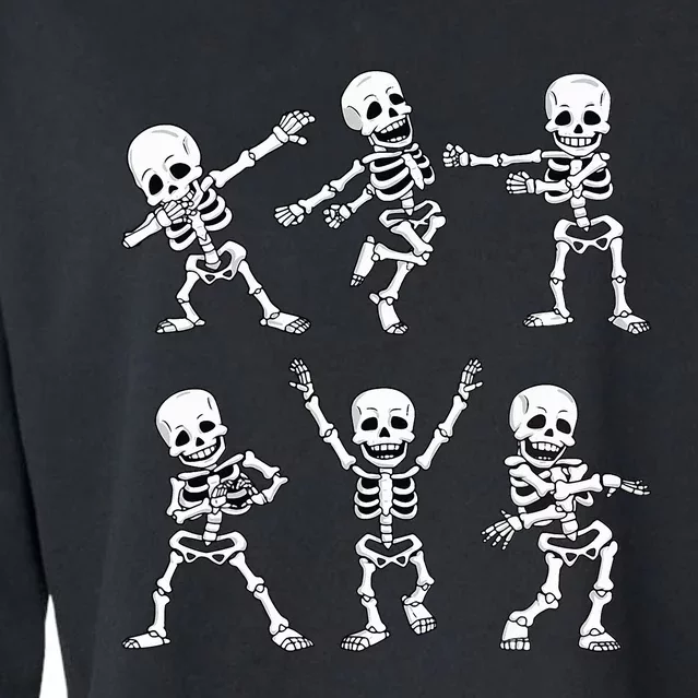 Dancing Skeletons Dance Challenge Halloween Cropped Pullover Crew