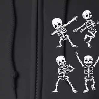 Dancing Skeletons Dance Challenge Halloween Full Zip Hoodie