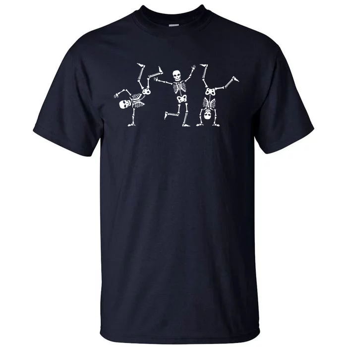 Dancing Skeletons Dance Challenge Halloween Scary Skeleton Tall T-Shirt