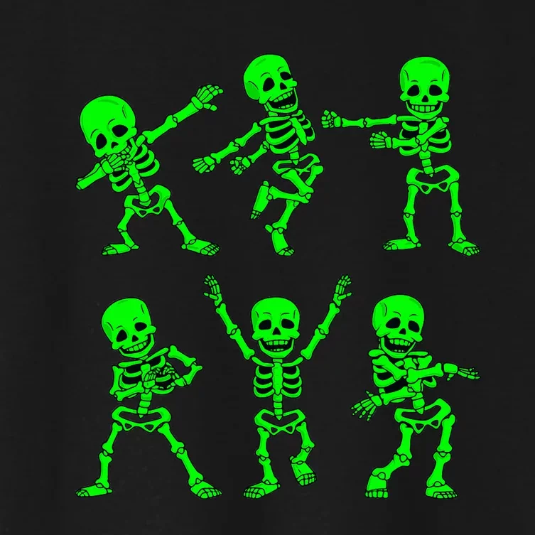 Dancing Skeletons Dance Challenge Halloween Women's Crop Top Tee