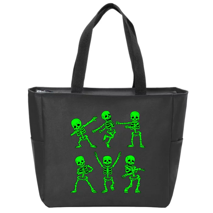 Dancing Skeletons Dance Challenge Halloween Zip Tote Bag