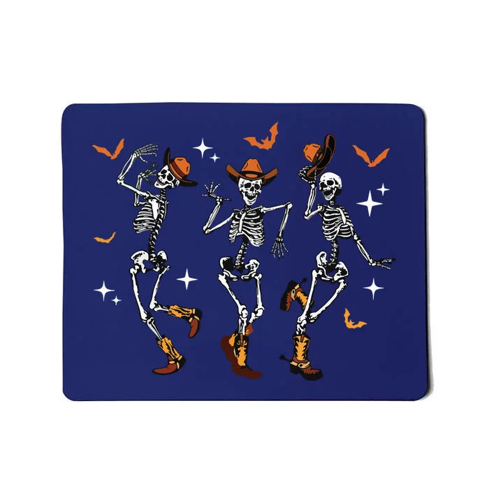 Dancing Skeletons Dance Cowboy Western Halloween Costume Mousepad