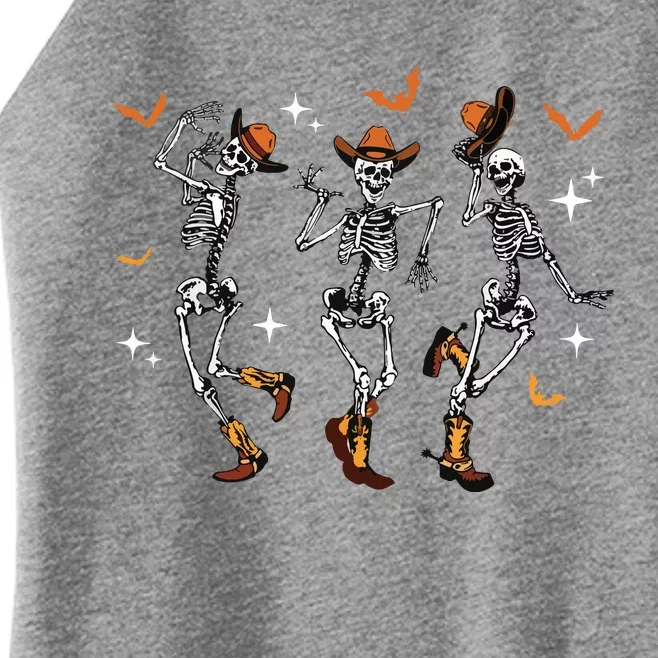 Dancing Skeletons Dance Cowboy Western Halloween Costume Women’s Perfect Tri Rocker Tank