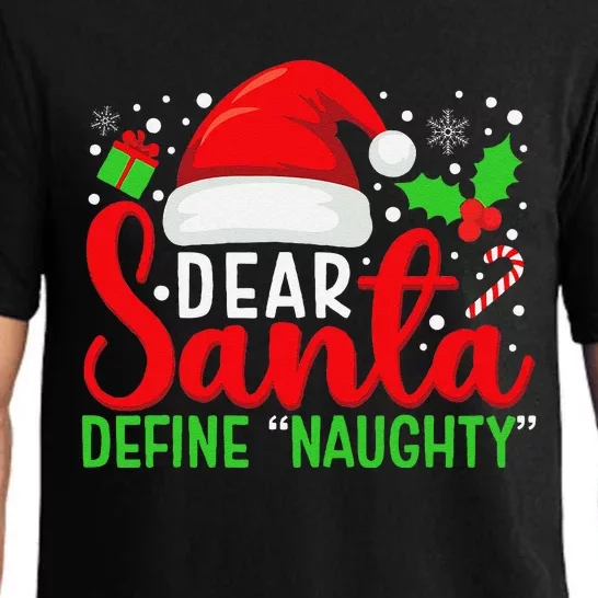 Dear Santa Define Naughty Matching Family Christmas Pajamas Pajama Set