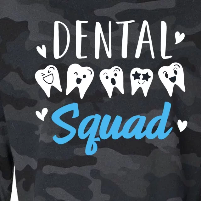 Dental Squad Dental Assistant Dentist Gift Cropped Pullover Crew