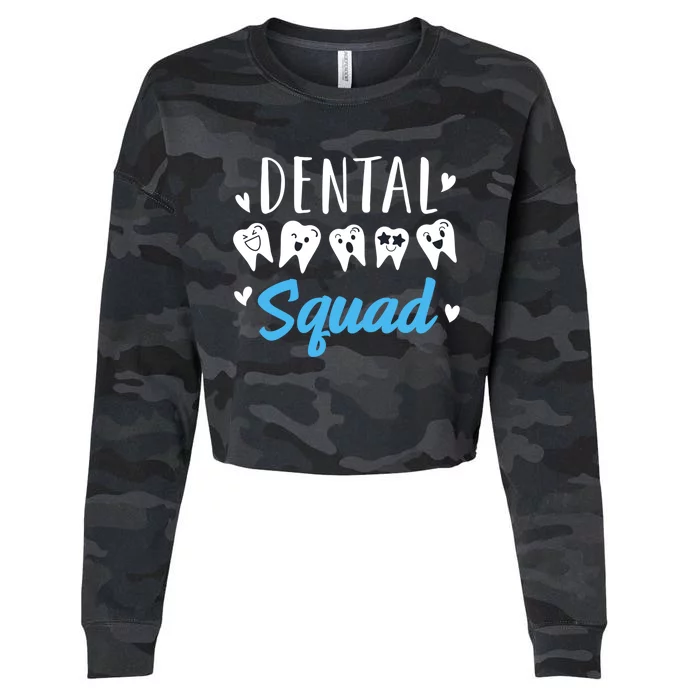 Dental Squad Dental Assistant Dentist Gift Cropped Pullover Crew