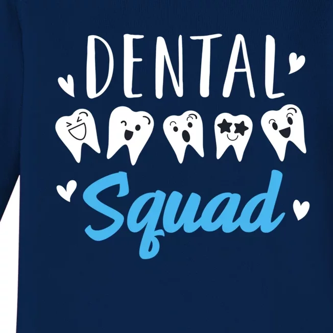 Dental Squad Dental Assistant Dentist Gift Baby Long Sleeve Bodysuit