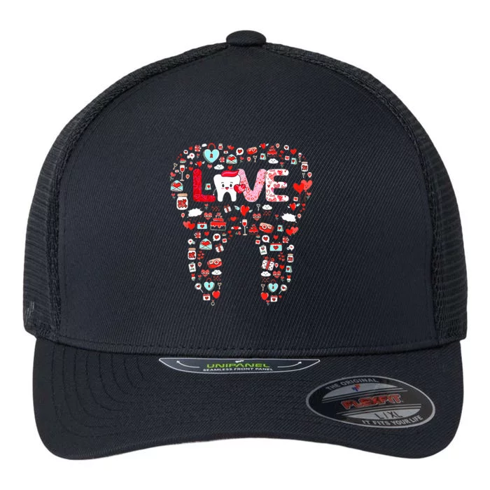 Dental Squad Dental Assistant Dentist Valentines Day Gift Flexfit Unipanel Trucker Cap