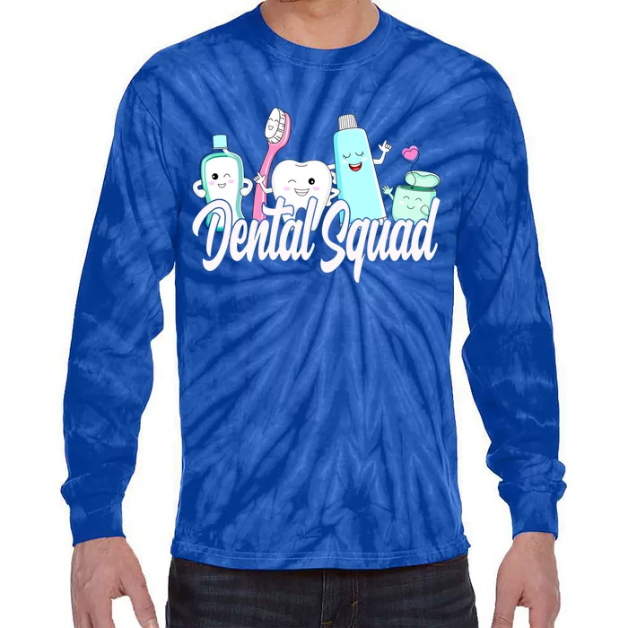 Dental Squad Dental Lab Hygienist Gift Tie-Dye Long Sleeve Shirt