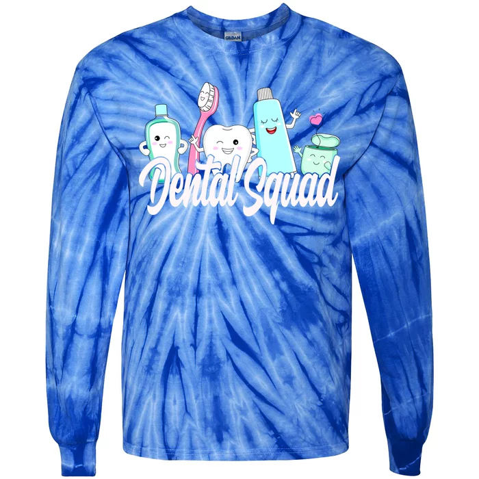 Dental Squad Dental Lab Hygienist Gift Tie-Dye Long Sleeve Shirt