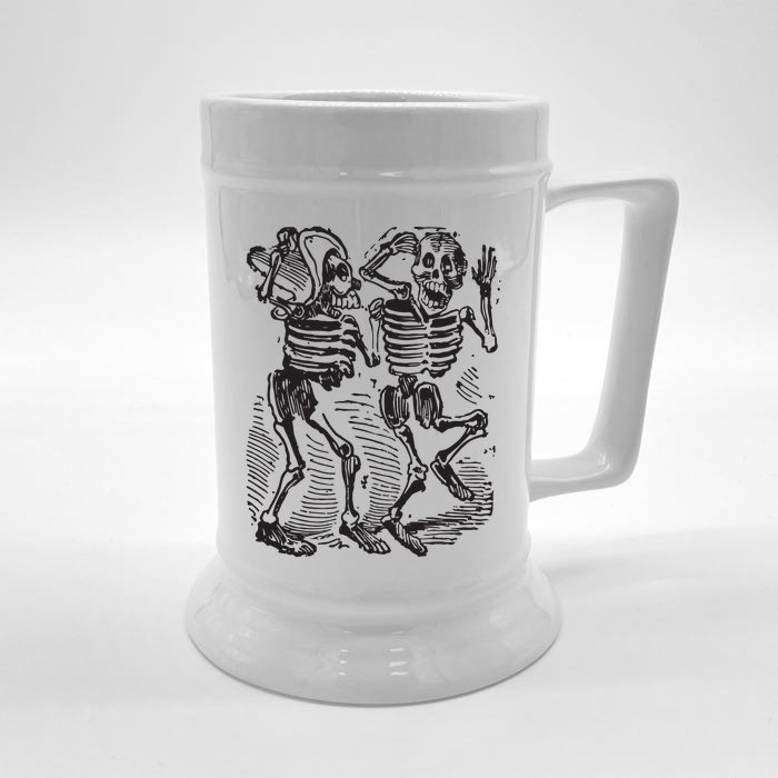 Dancing Skeletons Day Of Dead Dia De Los Muertos Front & Back Beer Stein