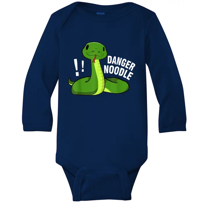 Dangerous Snake Danger Noodle Baby Long Sleeve Bodysuit