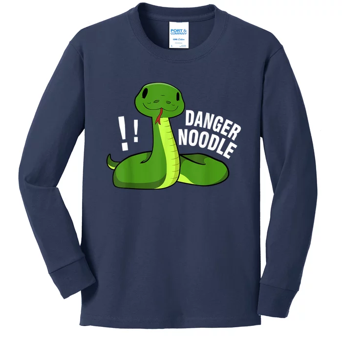 Dangerous Snake Danger Noodle Kids Long Sleeve Shirt