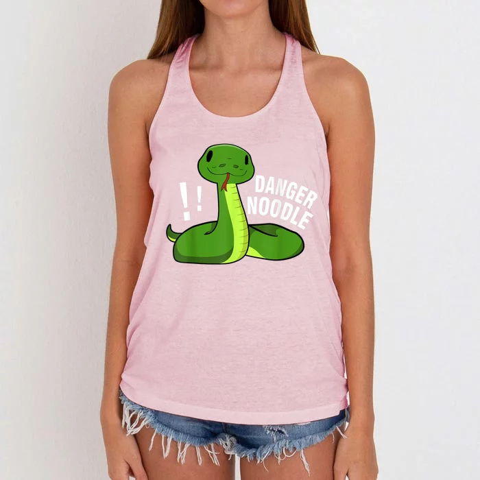 Dangerous Snake Danger Noodle Women's Knotted Racerback Tank