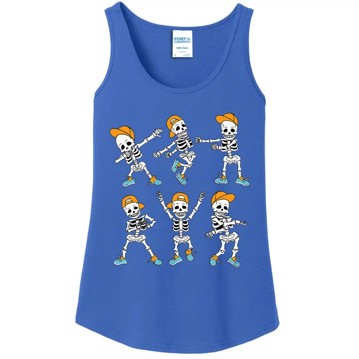 Dancing Skeleton Dabbing Skeletons Dance Ladies Essential Tank