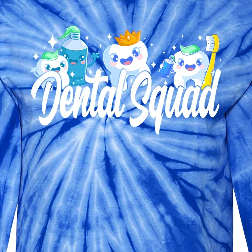 Dental Squad Dental Lab Hygienist Funny Gift Tie-Dye Long Sleeve Shirt