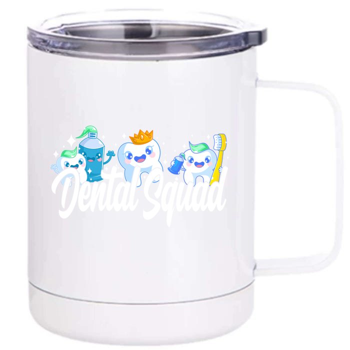 Dental Squad Dental Lab Hygienist Funny Gift Front & Back 12oz Stainless Steel Tumbler Cup