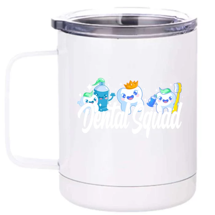 Dental Squad Dental Lab Hygienist Funny Gift Front & Back 12oz Stainless Steel Tumbler Cup