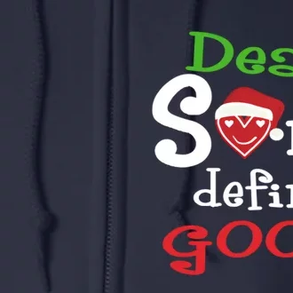 Dear Santa Define Good Christmas Full Zip Hoodie