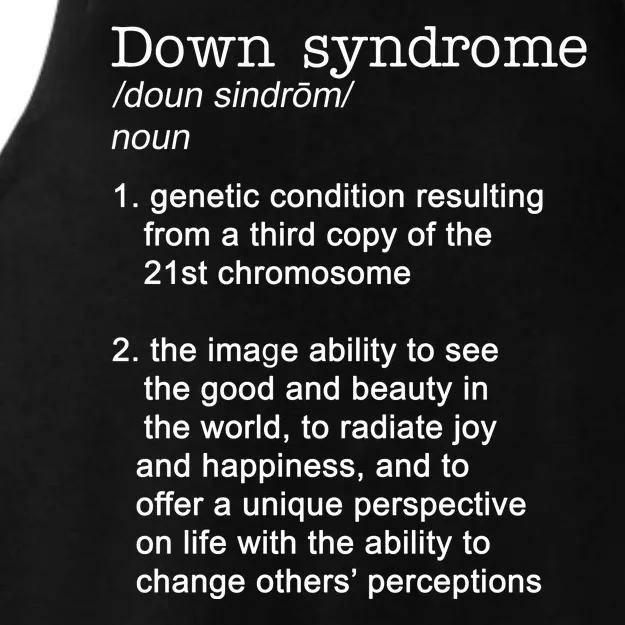 Down Syndrome Definition Ladies Tri-Blend Wicking Tank