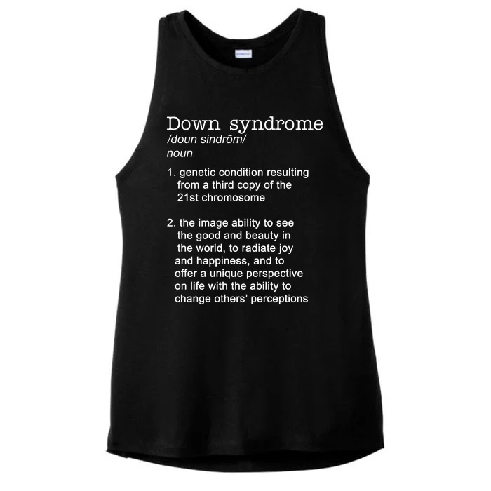 Down Syndrome Definition Ladies Tri-Blend Wicking Tank