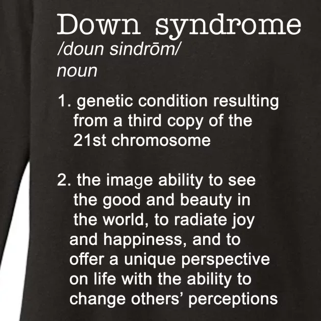 Down Syndrome Definition Womens CVC Long Sleeve Shirt