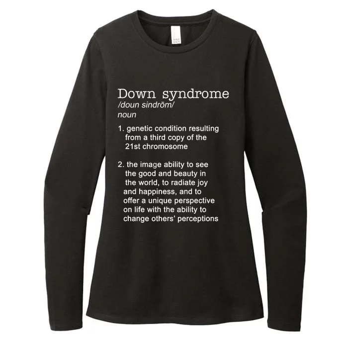 Down Syndrome Definition Womens CVC Long Sleeve Shirt